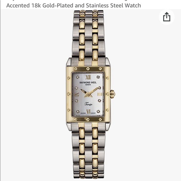 Raymond Weil 18K Gold Stainless Steel Tango Watches Mother of Pearl Ladies Watch - Picture 13 of 14